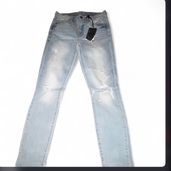 studio blue Denim - Studio Blue Jeans Womens 27 Light Wash Distressed Skinny Jeans NWT